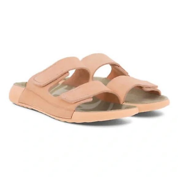 Ecco Size 40 US 9.5-10 2nd Cozmo Fluidform Slip on Pinky-Peach Sandals - Picture 1 of 10